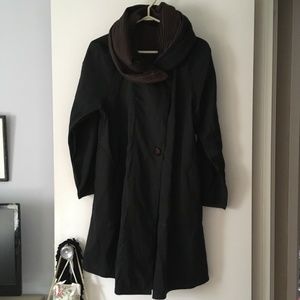 MYCRA PAC Black + Brown DONATELLA Reversible Nylon Coat XS